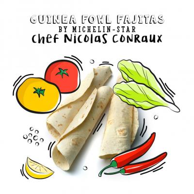 Guinea fowl fajitas by Michelin-star chef Nicolas Conraux