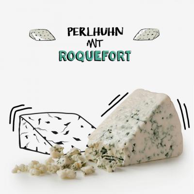 Perlhuhn mit Roquefort