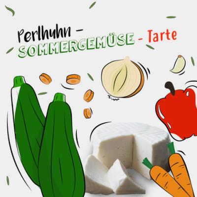 Perlhuhn-Sommergemüse-Tarte